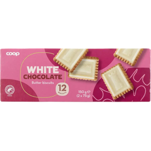 Coop valkosuklaavoikeksi 150 g Coop valkosuklaavoikeksi 150 g