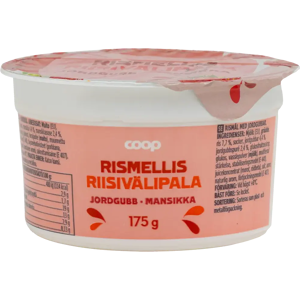 Coop riisivälipala mansikka 175g Coop riisivälipala mansikka 175g