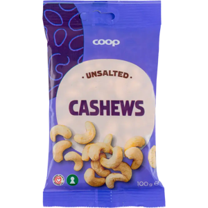 Coop cashewpähkinät 100 g Coop cashewpähkinät 100 g