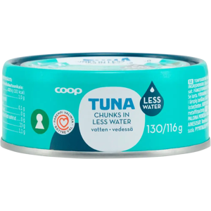 Coop tonnikala paloina pienessä määrässä vettä MSC 130/116 g Coop tonnikala paloina pienessä määrässä vettä MSC 130/116 g