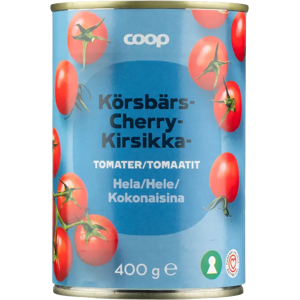 Coop kokonaiset kirsikkatomaatit 400 g Coop kokonaiset kirsikkatomaatit 400 g