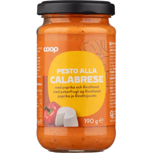Coop Pesto Alla Calabrese paprika ja ricotta 190 g Coop Pesto Alla Calabrese paprika ja ricotta 190 g