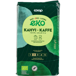 Coop Eko luomukahvi vaalea paahto suodatinjauhatus 450 g Coop Eko luomukahvi vaalea paahto suodatinjauhatus 450 g