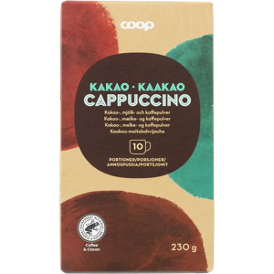 Coop Cappuccino kaakao-maitokahvijauhe 10 kpl / 230 g Coop Cappuccino kaakao-maitokahvijauhe 10 kpl / 230 g