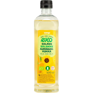 Coop auringonkukkaöljy luomu 500 ml Coop auringonkukkaöljy luomu 500 ml