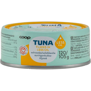 Coop tonnikala hiutaleina vähennetyssä öljyssä MSC 120/105 g Coop tonnikala hiutaleina vähennetyssä öljyssä MSC 120/105 g