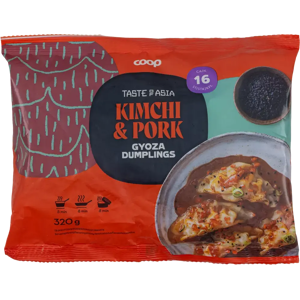 Coop Taste of Asia dumplings kimchi & sianliha 320 g pakaste Coop Taste of Asia dumplings kimchi & sianliha 320 g pakaste