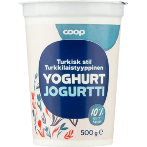 Coop turkkilaistyyppinen jogurtti 10 % 500 g Coop turkkilaistyyppinen jogurtti 10 % 500 g