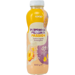 Coop juotava persikka-passionjogurtti 500 g Coop juotava persikka-passionjogurtti 500 g