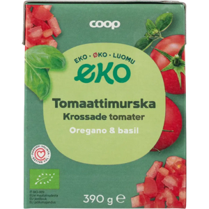 Coop Eko tomaattimurska yrtit luomu 390 g Coop Eko tomaattimurska yrtit luomu 390 g