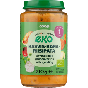Coop Eko kasvis-kana-riisipata luomu 210 g 1 v Coop Eko kasvis-kana-riisipata luomu 210 g 1 v