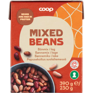 Coop papusekoitus suolaliemessä 380/230 g Coop papusekoitus suolaliemessä 380/230 g