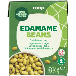 Coop edamame soijapavut suolaliemessä 390/230 g Coop edamame soijapavut suolaliemessä 390/230 g