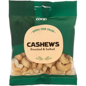 Coop salaattilisuke suolatut cashewpähkinät 100 g Coop salaattilisuke suolatut cashewpähkinät 100 g