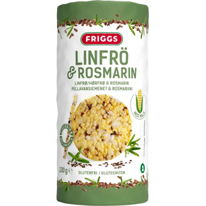 Friggs Gluteeniton Maissikakku Pellavansiemenet & rosmariini 130g Friggs Gluteeniton Maissikakku Pellavansiemenet & rosmariini 130g