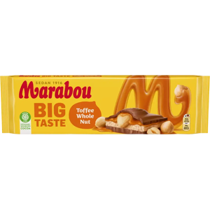 Marabou Big Taste Toffee Whole Nut suklaalevy 300g Marabou Big Taste Toffee Whole Nut suklaalevy 300g