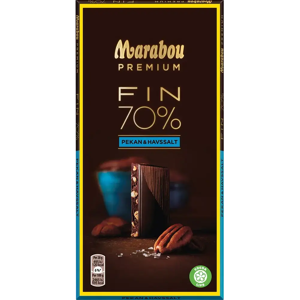 Marabou Premium FIN 70% Pekan & Havssalt suklaalevy 100g Marabou Premium FIN 70% Pekan & Havssalt suklaalevy 100g
