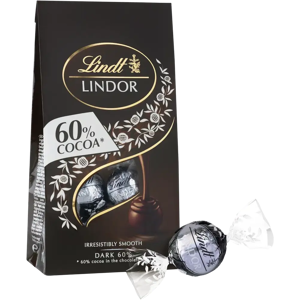 Lindt Lindor 60% Tumma täytesuklaakuula 137g Lindt Lindor 60% Tumma täytesuklaakuula 137g