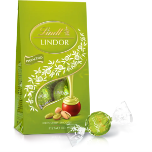 Lindt LINDOR Maitosuklaa pehmeällä pistaasitäytteellä 137g Lindt LINDOR Maitosuklaa pehmeällä pistaasitäytteellä 137g