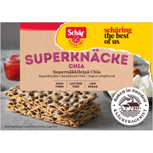 Schär Supernäkkileipä chia gluteeniton 140g Schär Supernäkkileipä chia gluteeniton 140g
