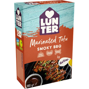 Lunter Marinoitu tofu 180g smoky BBQ Lunter Marinoitu tofu 180g smoky BBQ
