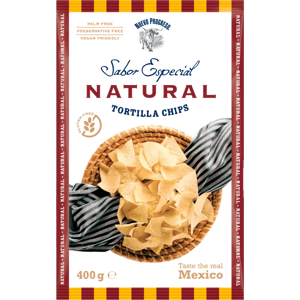 Nuevo Progreso Sabor Especial Natural Tortilla Chips suolatut maissilastut 400g pussi Nuevo Progreso Sabor Especial Natural Tortilla Chips suolatut maissilastut 400g pussi