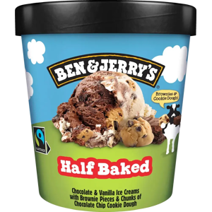 Ben & Jerry's Half Baked Jäätelö 465ml/406g Ben & Jerry's Half Baked Jäätelö 465ml/406g