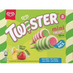 Twister Pineapple Jäätelö Monipakkaus 400ml/348g 8pcs Twister Pineapple Jäätelö Monipakkaus 400ml/348g 8pcs