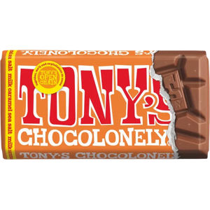 Tony's Chocolonely Maitosuklaa Karamelli Merisuolaa 90g Tony's Chocolonely Maitosuklaa Karamelli Merisuolaa 90g