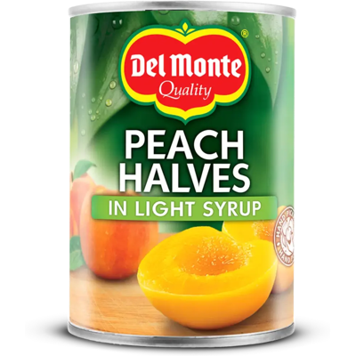 Del Monte 420g Persikanpuolikas kevyessä sokeriliemessä Del Monte 420g Persikanpuolikas kevyessä sokeriliemessä