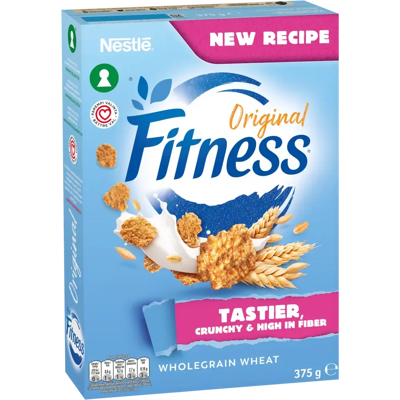 Fitness Nestlé Original 375g rapeita hiutaleita täysjyvävehnästä, riisistä ja kaurasta Fitness Nestlé Original 375g rapeita hiutaleita täysjyvävehnästä, riisistä ja kaurasta