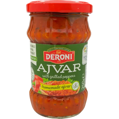 Deroni Paprika-munakoisotahna Ajvar 250 g Deroni Paprika-munakoisotahna Ajvar 250 g