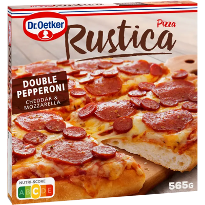Dr. Oetker - Rustica - Double Pepperoni Cheddar Mozzarella - Pizza Dr. Oetker - Rustica - Double Pepperoni Cheddar Mozzarella - Pizza