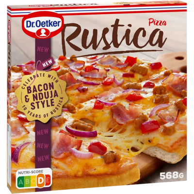 Dr. Oetker - Rustica - pekoni - Nduja-tyyli pizza Dr. Oetker - Rustica - pekoni - Nduja-tyyli pizza