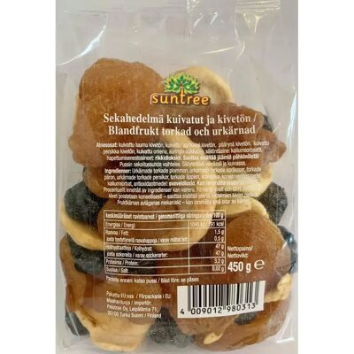 Sekahedelmä kuivattu 450g Sekahedelmä kuivattu 450g