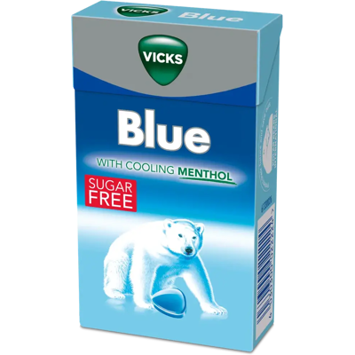 Vicks Blue sokeriton kurkkupastilli 40g Vicks Blue sokeriton kurkkupastilli 40g