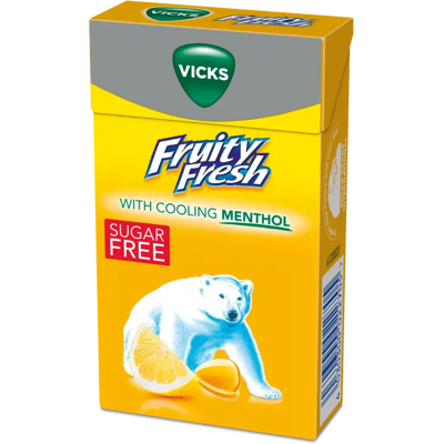 Vicks - Hedelmäinen Raikas Sitruuna & Mentoli - Sitruuna - Mentoli - Pastilli Vicks - Hedelmäinen Raikas Sitruuna & Mentoli - Sitruuna - Mentoli - Pastilli