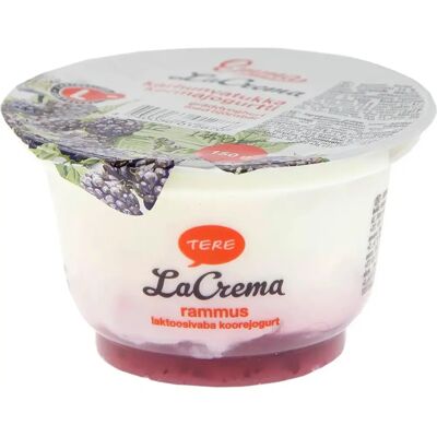 Tere La Crema kermajogurtti karhunvatukka 150 g Tere La Crema kermajogurtti karhunvatukka 150 g