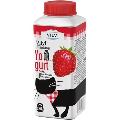Vilvi metsämansikkajogurttijuoma 330 g Vilvi metsämansikkajogurttijuoma 330 g