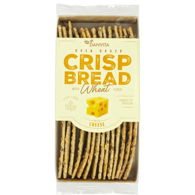 Danvita vehnänäkkileipä juustolla 130g Danvita vehnänäkkileipä juustolla 130g