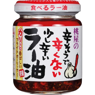 Momoya Taberu rayu chili-valkosipuli öljy 110 g Momoya Taberu rayu chili-valkosipuli öljy 110 g