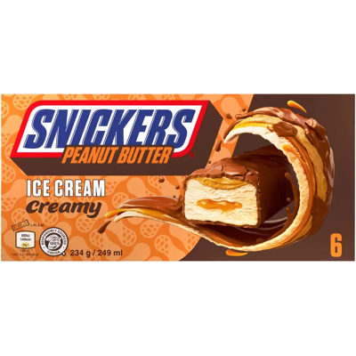 Snickers Kermaista Pähkinävoi Jäätelö - Jäätelöpuikot Snickers Kermaista Pähkinävoi Jäätelö - Jäätelöpuikot