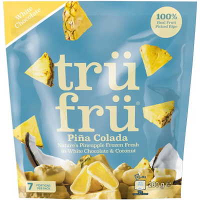 Trufru Trü Frü Pina Colada in White Chocolate & Coconut 200g Trufru Trü Frü Pina Colada in White Chocolate & Coconut 200g