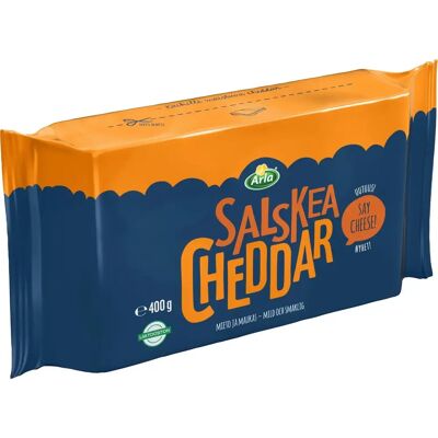 Arla Tolkuttomat Juustot Salskea cheddar juusto 400 g Arla Tolkuttomat Juustot Salskea cheddar juusto 400 g