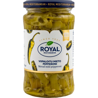 Royal mieto viipaloitu pepperoni 350/200g Royal mieto viipaloitu pepperoni 350/200g