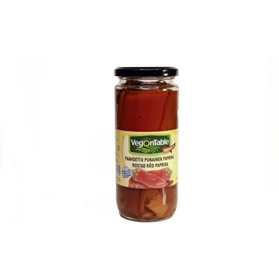 VegOnTable 480/350g punainen paahdettu paprika VegOnTable 480/350g punainen paahdettu paprika