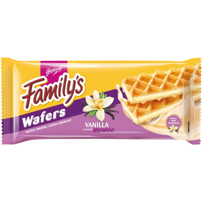 Familys Family’s wafers vanilla mousse vohveli 130 g Familys Family’s wafers vanilla mousse vohveli 130 g