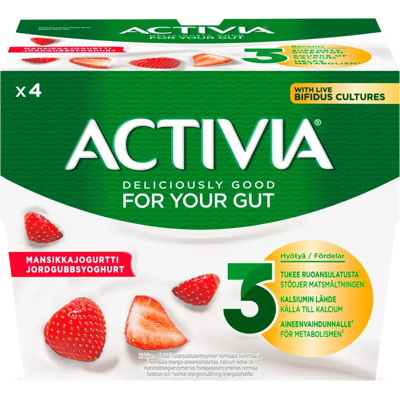 Activia Danone Mansikkajogurtti 4x125g Activia Danone Mansikkajogurtti 4x125g