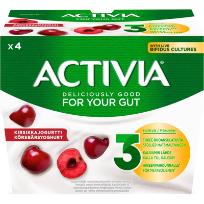 Activia Danone Kirsikkajogurtti 4x125g Activia Danone Kirsikkajogurtti 4x125g