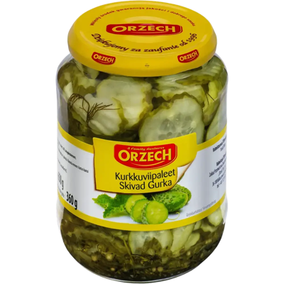 Orzech kurkkuviipaleet mausteliemessä 650/360 g Orzech kurkkuviipaleet mausteliemessä 650/360 g